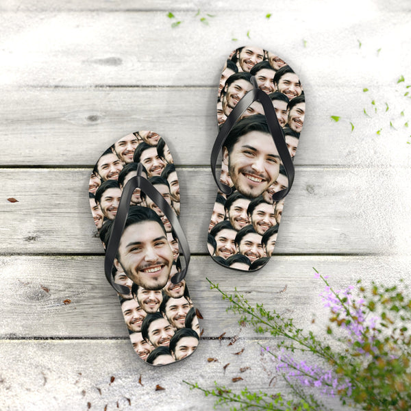 Personalized Faces Flip Flops