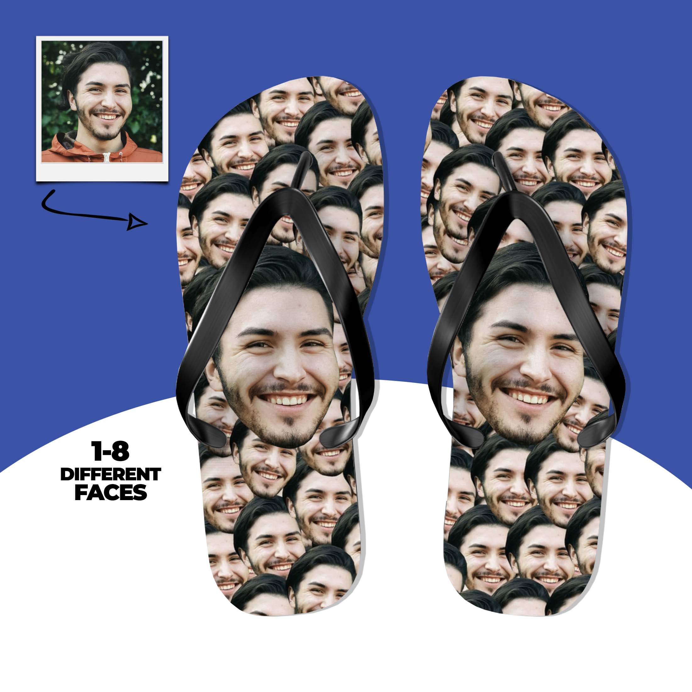 Personalized Faces Flip Flops