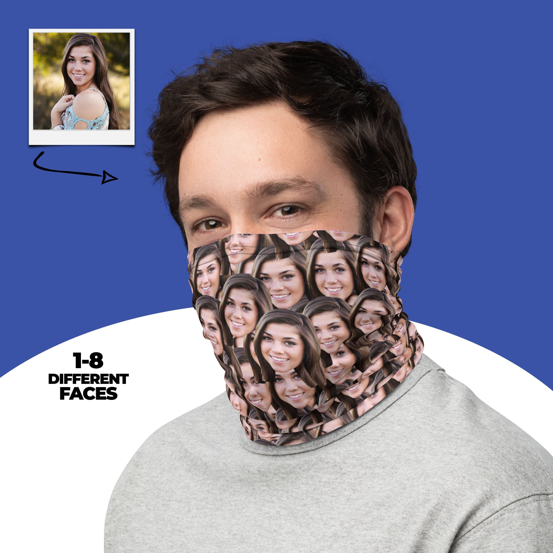 Personalized Faces Neck Gaiter Main image