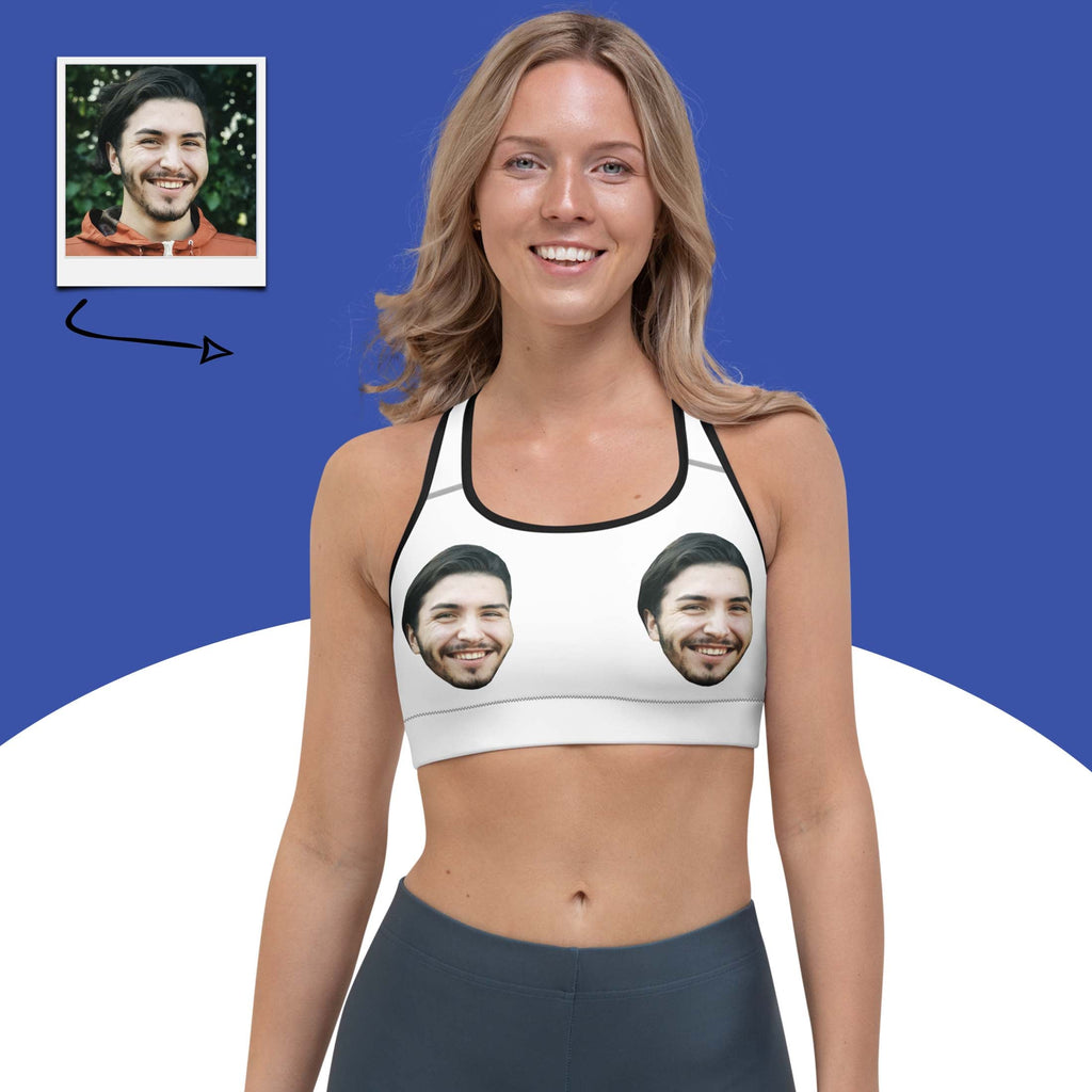 Personalized Faces Sports Bra