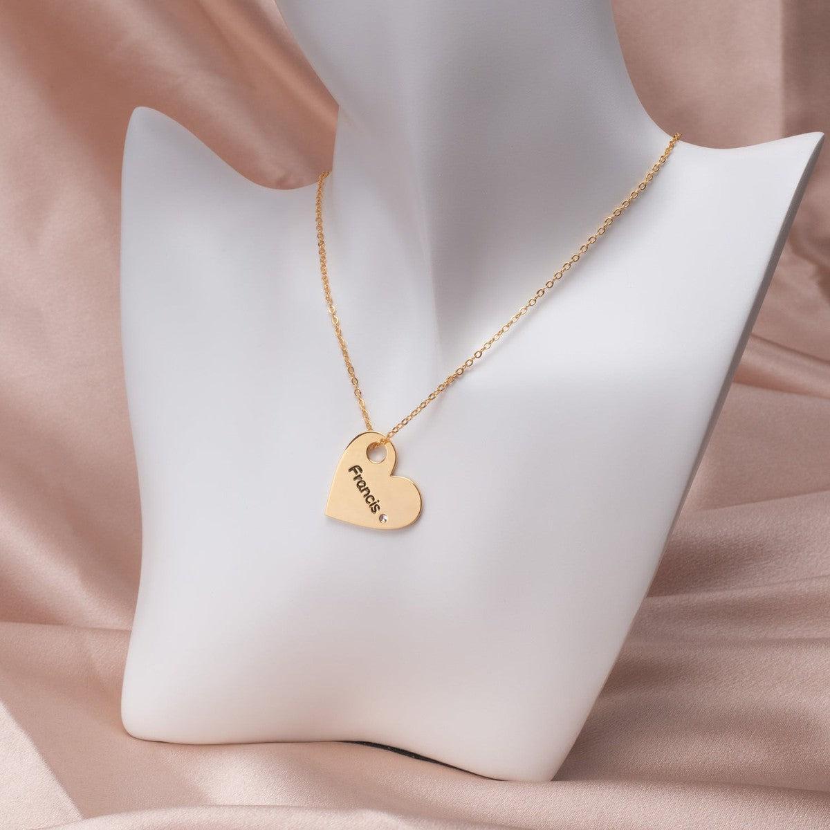 Personalized Heart Choker Necklace Secondary image
