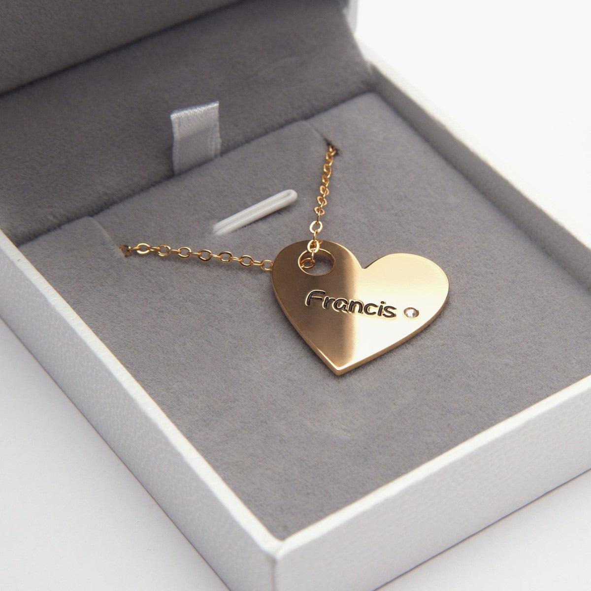 Personalized Heart Choker Necklace Main image