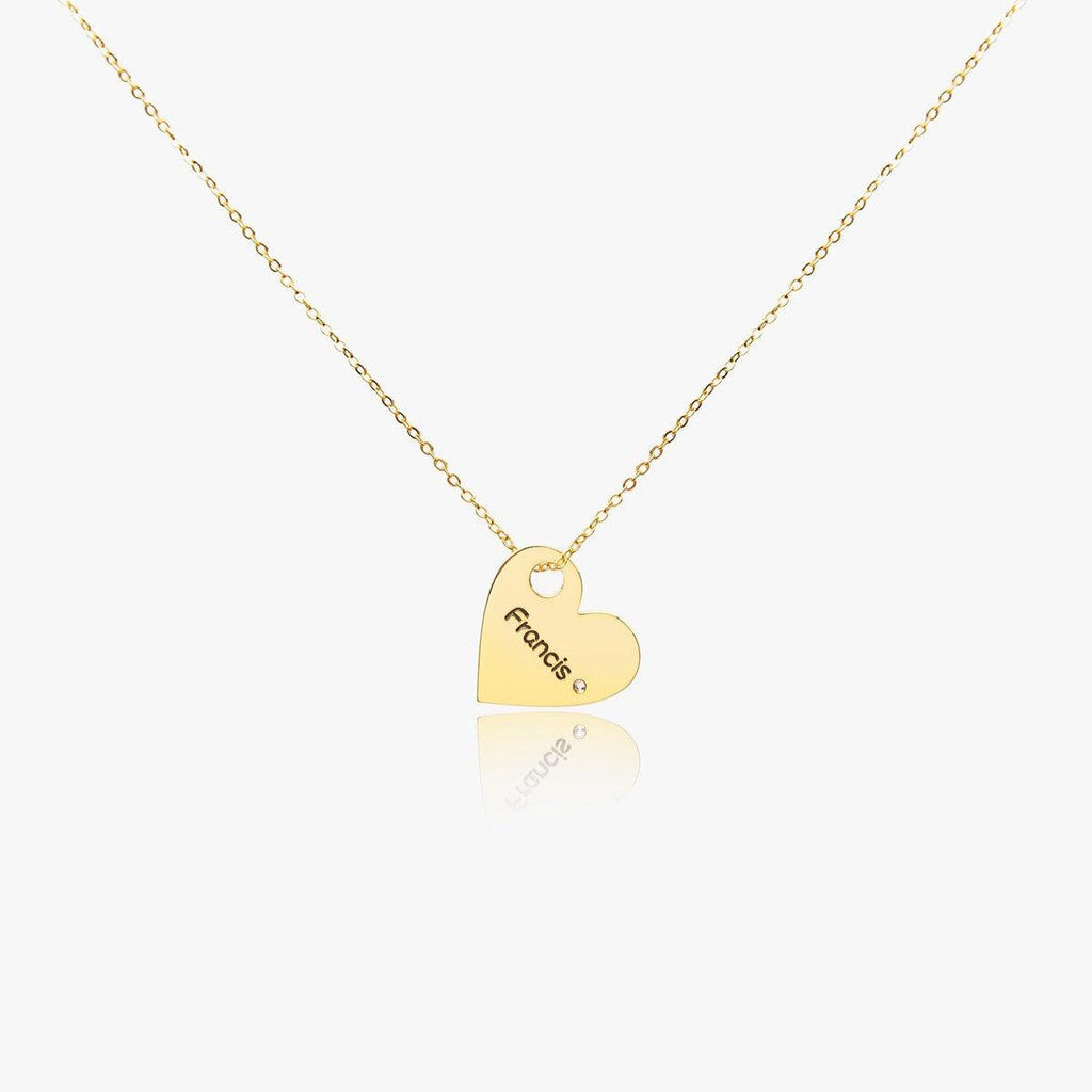 Personalized Heart Choker Necklace