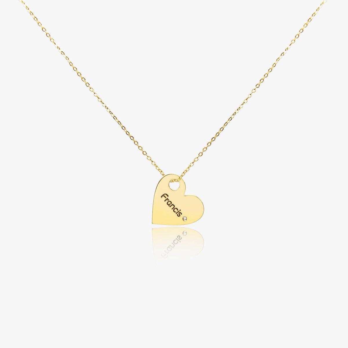 Personalized Heart Choker Necklace