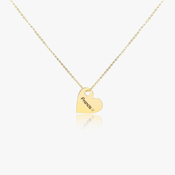 Personalized Heart Choker Necklace