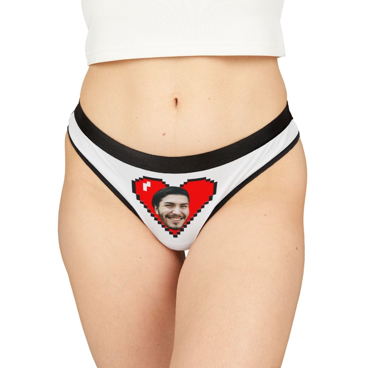 Personalized Heart Face Thong Secondary image
