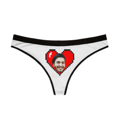 Personalized Heart Face Thong