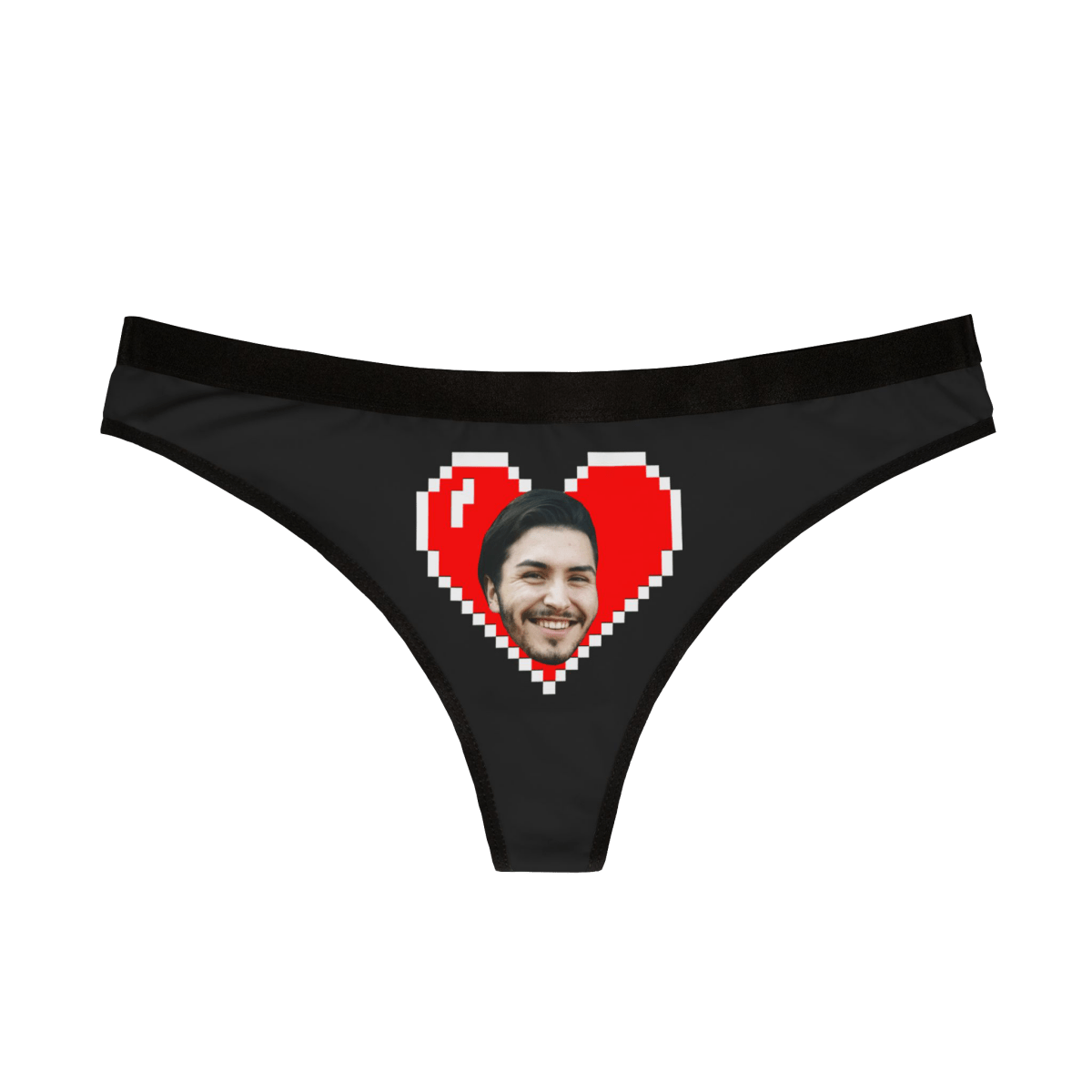 Personalized Heart Face Thong