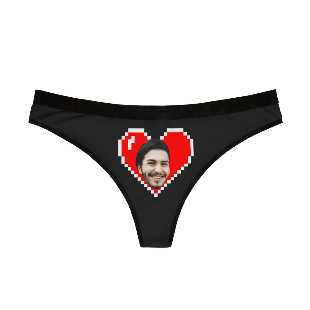 Personalized Heart Face Thong