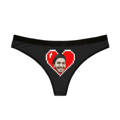 Personalized Heart Face Thong