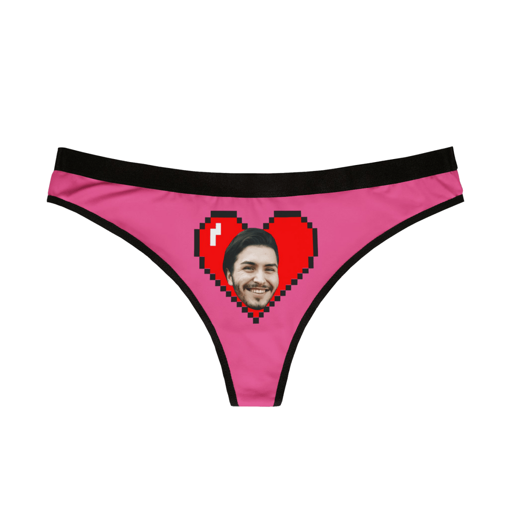 Personalized Heart Face Thong