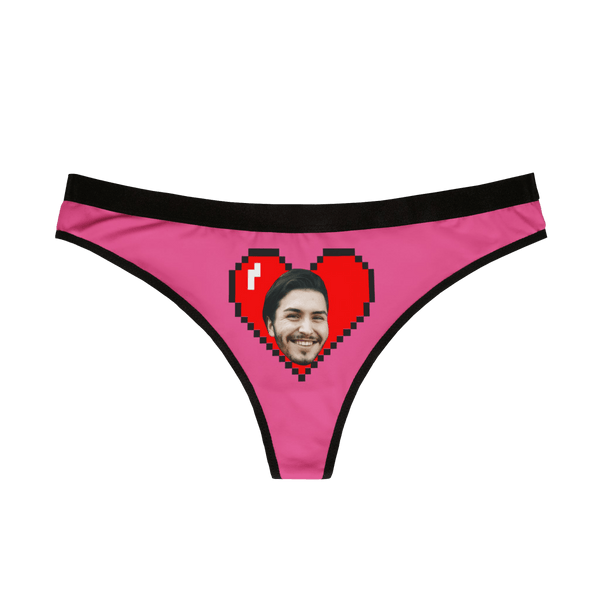 Personalized Heart Face Thong