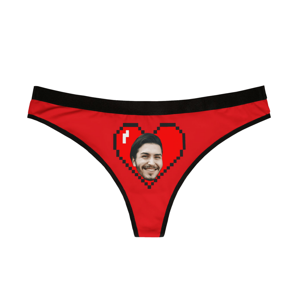 Personalized Heart Face Thong