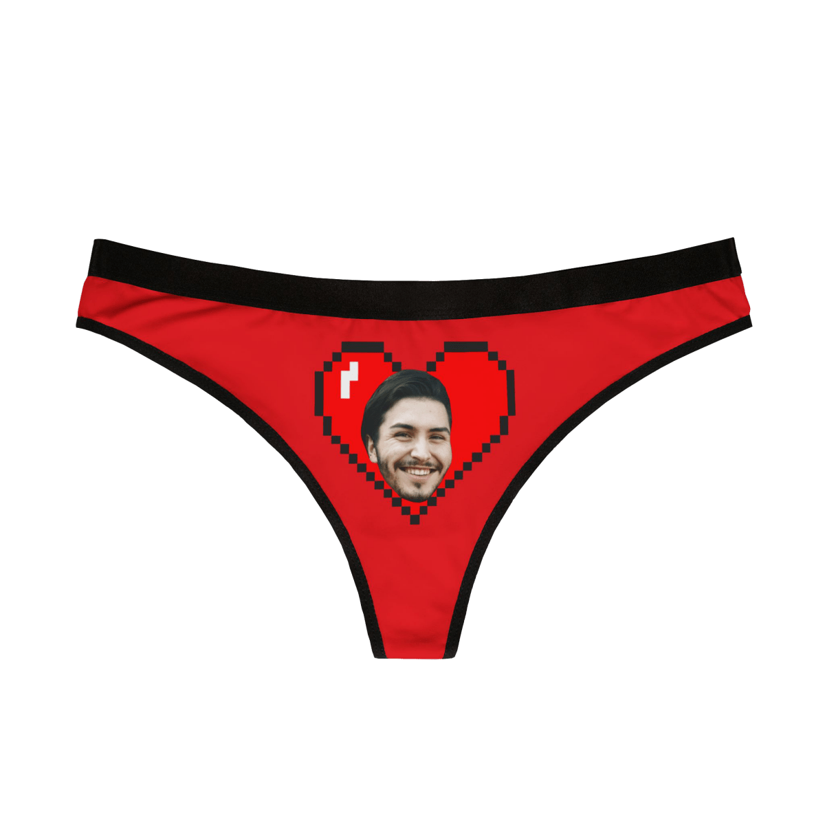 Personalized Heart Face Thong
