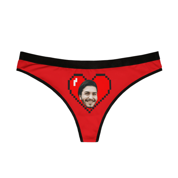 Personalized Heart Face Thong