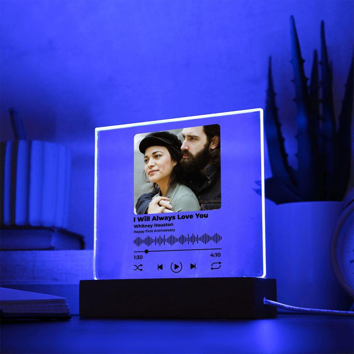 Personalized Photo Acrylic Song Plaque Album Cover Art An Ideal Anniversary Gift Secondary image