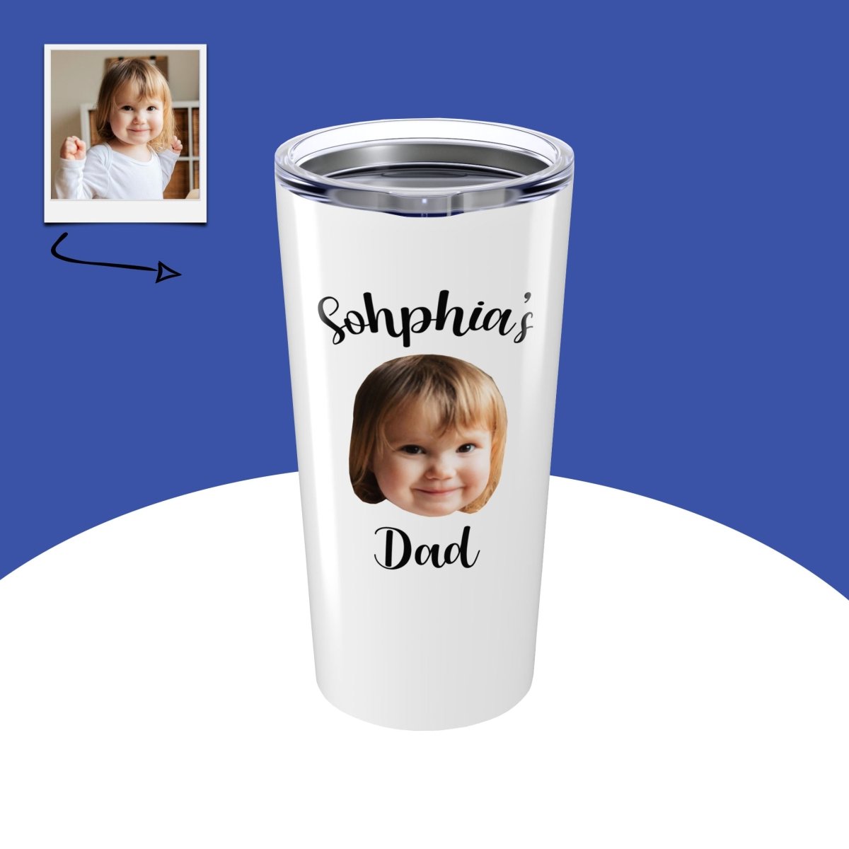 Personalized Photo Dad Tumbler Main image