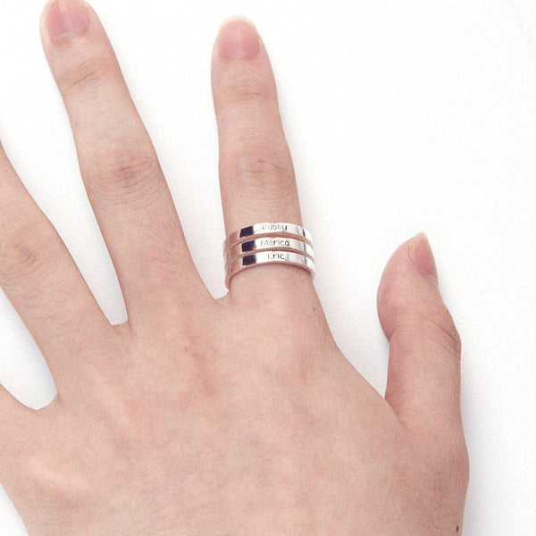 Personalized Stackable Name Ring