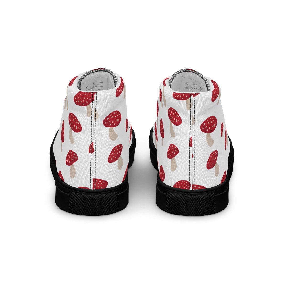 Red Mushrooms Women’s High Top Shoes Secondary image