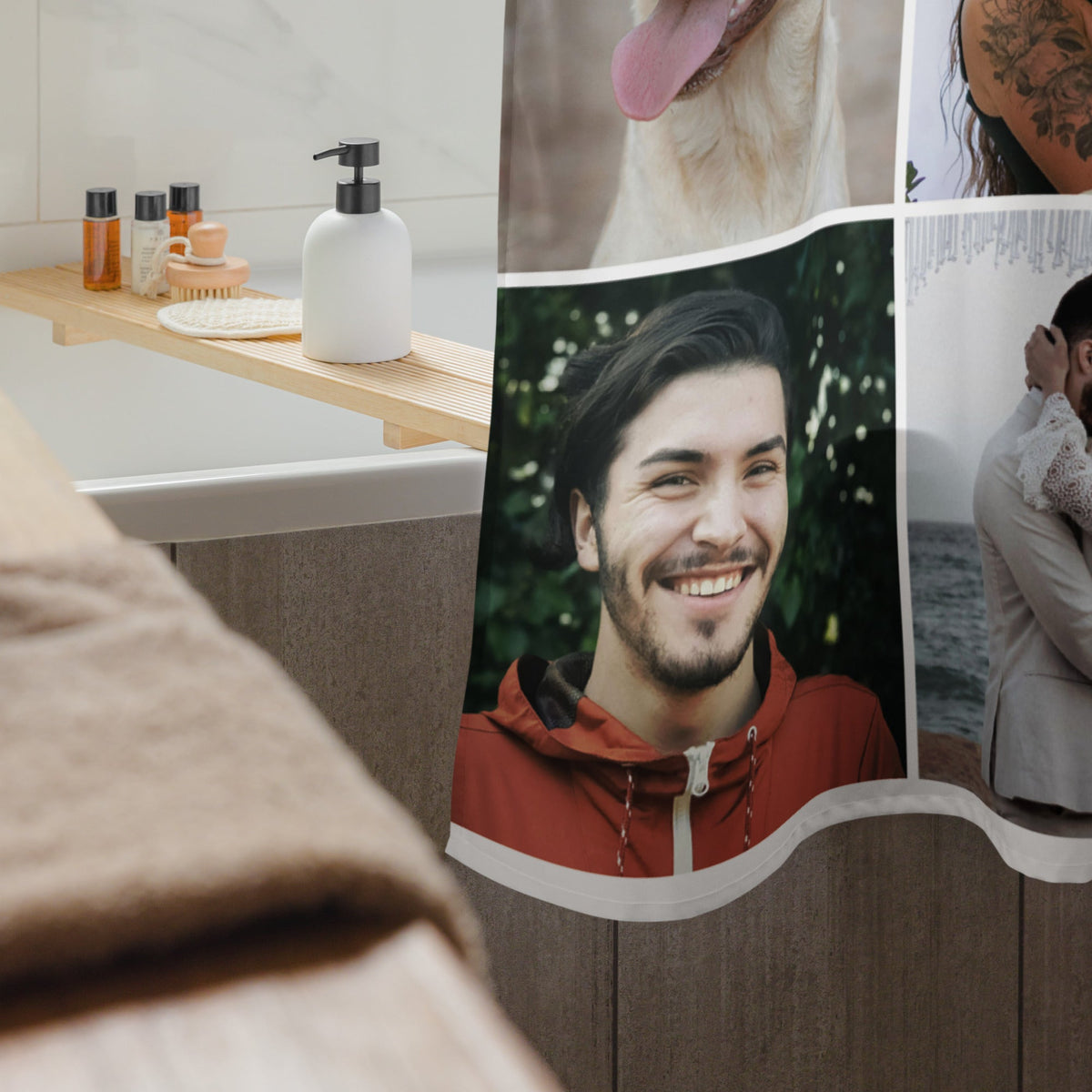 Custom Photo Collage Shower Curtain
