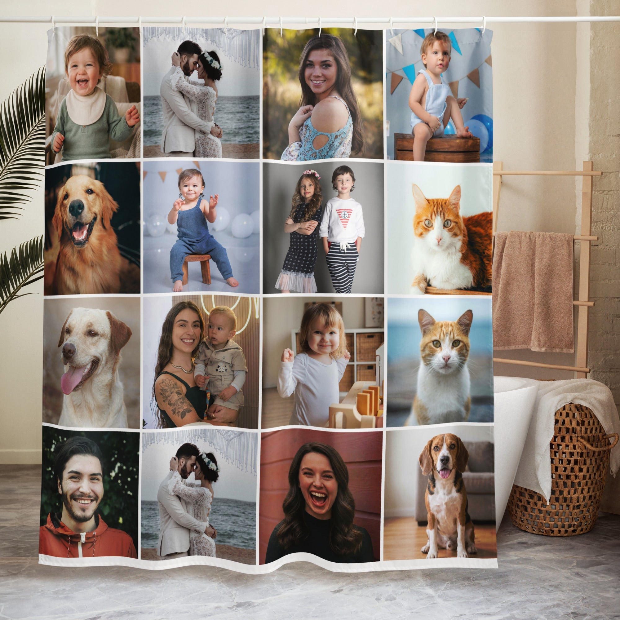 Custom Photo Collage Shower Curtain Secondary image