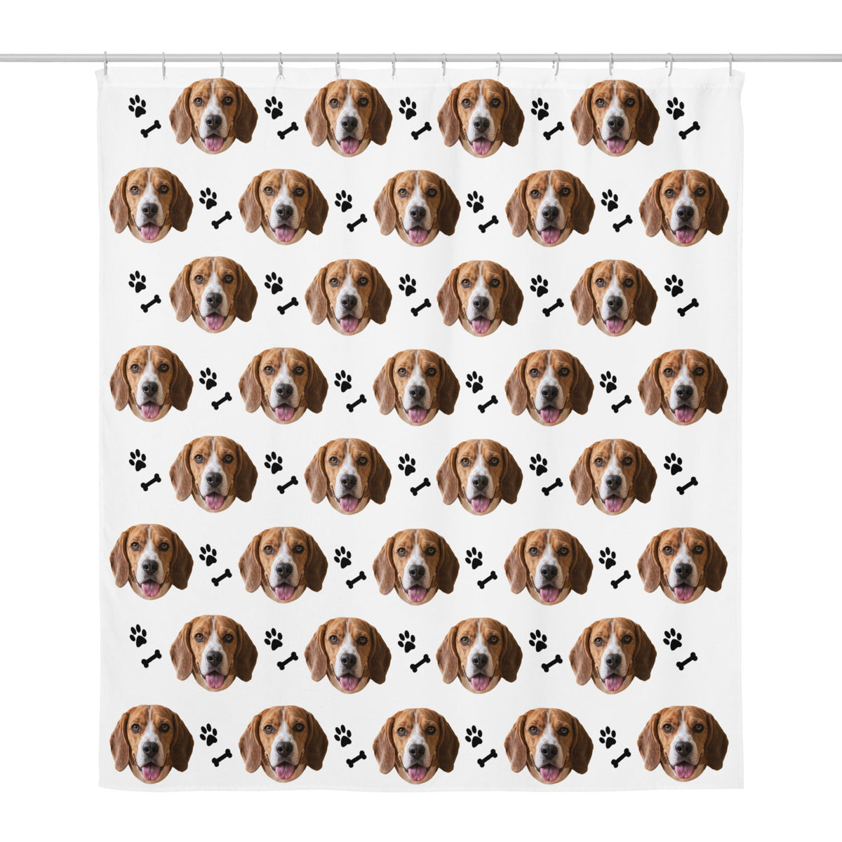 Custom Dog Face Shower Curtain