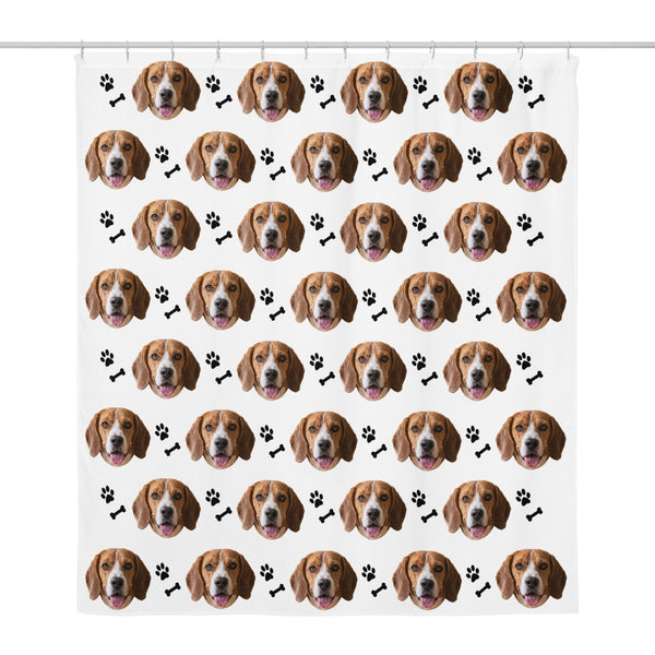 Custom Dog Face Shower Curtain