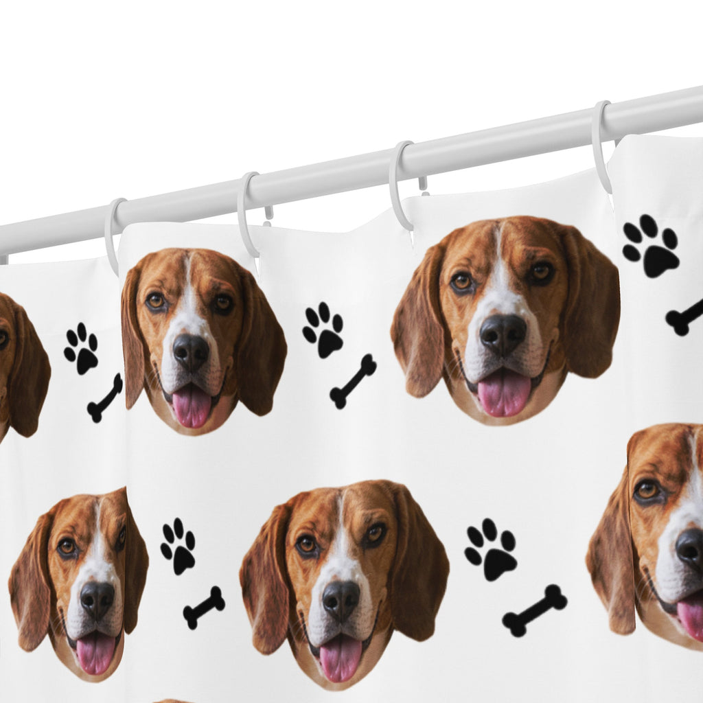Custom Dog Face Shower Curtain