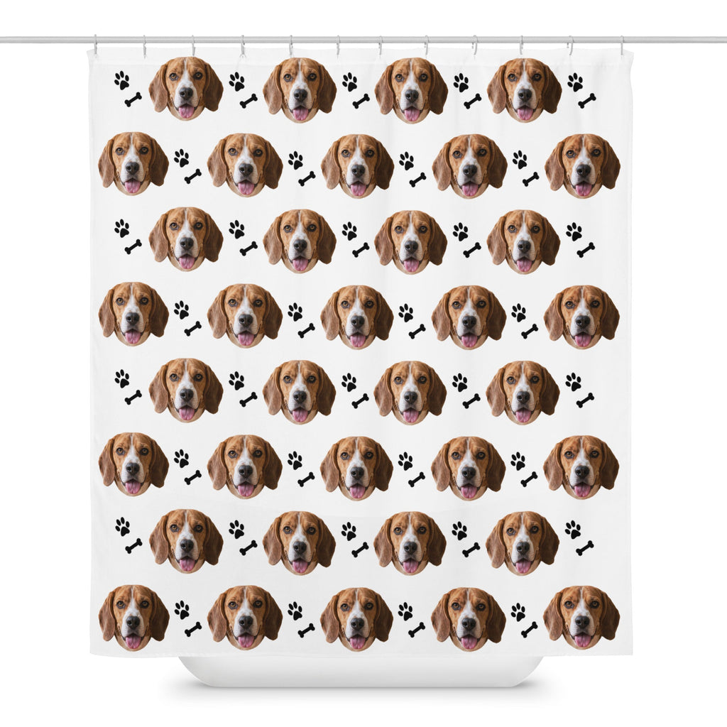 Custom Dog Face Shower Curtain
