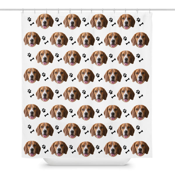 Custom Dog Face Shower Curtain