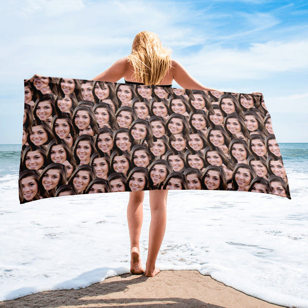 Custom Faces Beach Towel