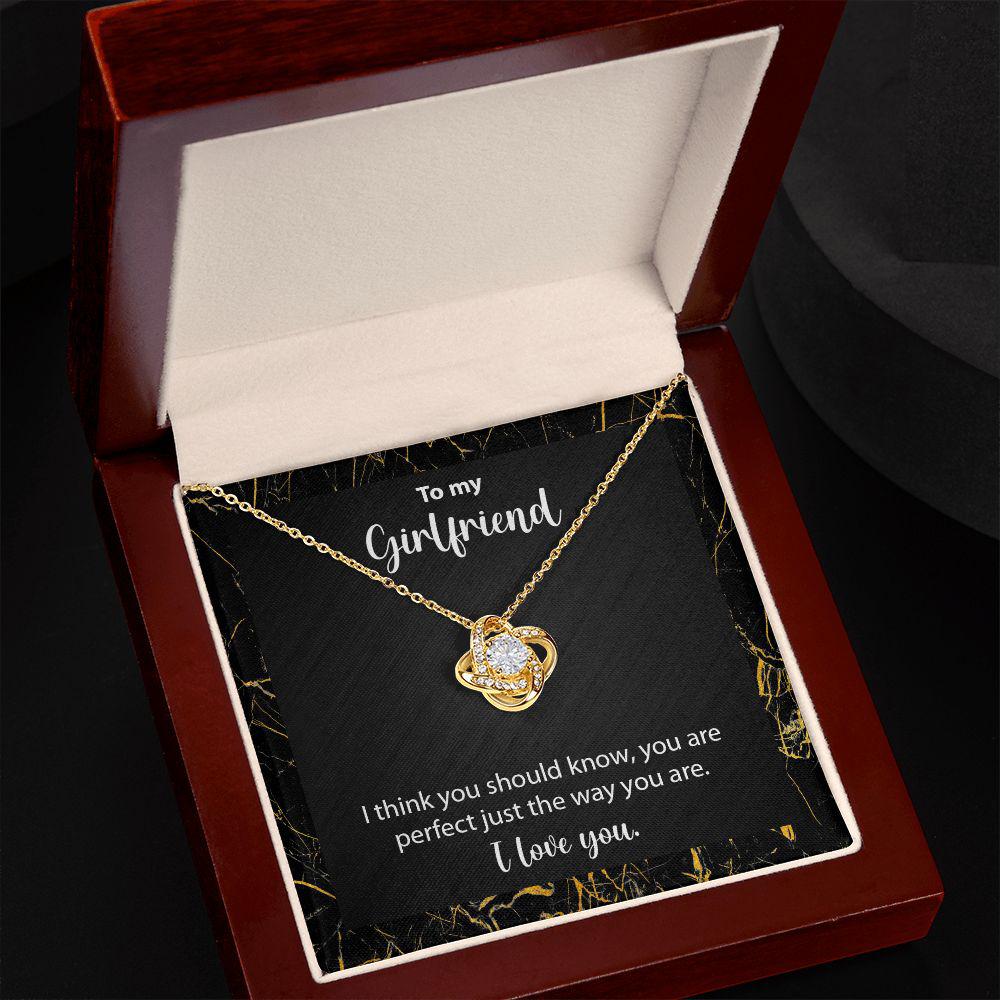 To My Girlfriend Love Knot Necklace I Think You Should Know With Message Card