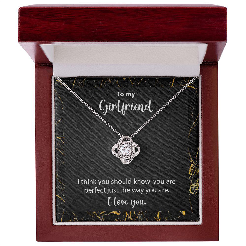To My Girlfriend Love Knot Necklace I Think You Should Know With Message Card