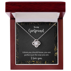 To My Girlfriend Love Knot Necklace I Think You Should Know With Message Card
