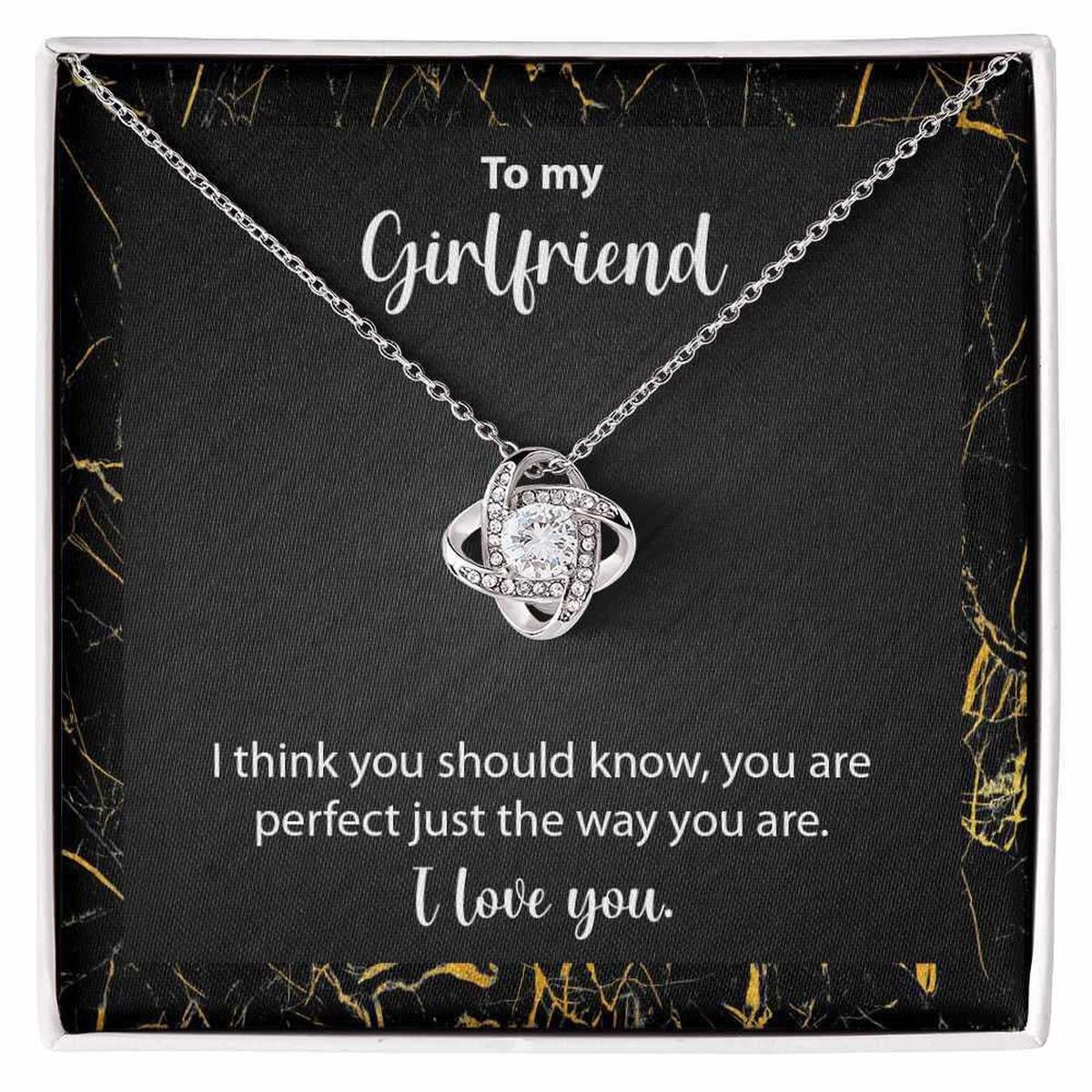 To My Girlfriend Love Knot Necklace I Think You Should Know With Message Card Main image