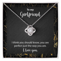 To My Girlfriend Love Knot Necklace I Think You Should Know With Message Card