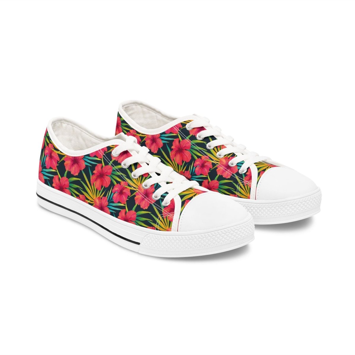 Tropical Floral Womens Low Top Shoes Secondary image