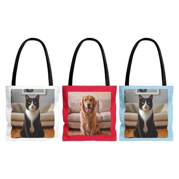 Custom Dog Photo Tote Bag