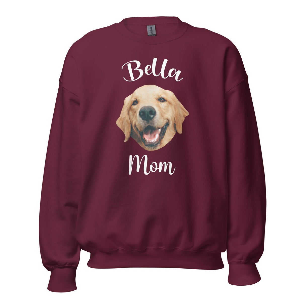 Custom Dog Face Mom Sweatshirt With Name