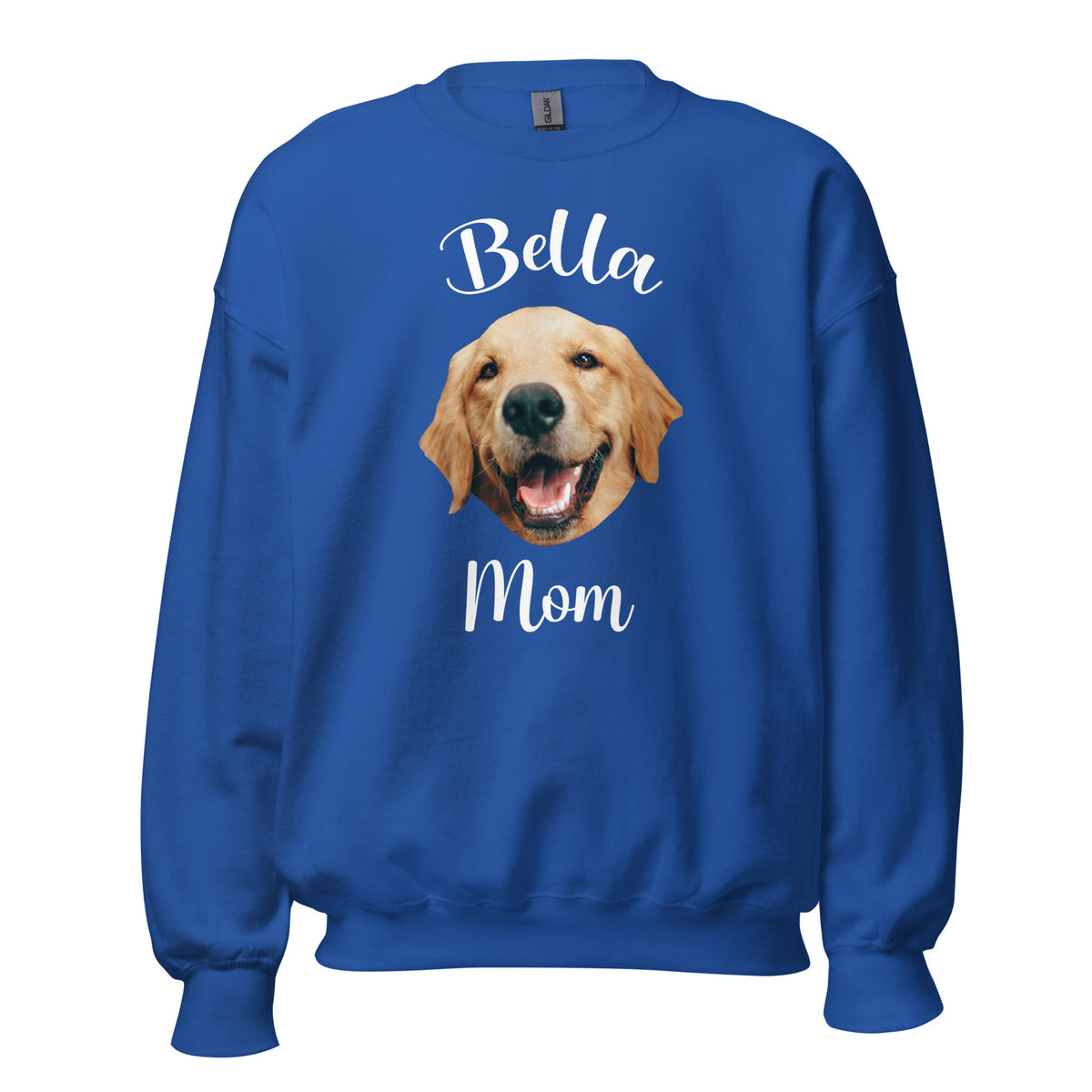 Custom Dog Face Mom Sweatshirt With Name