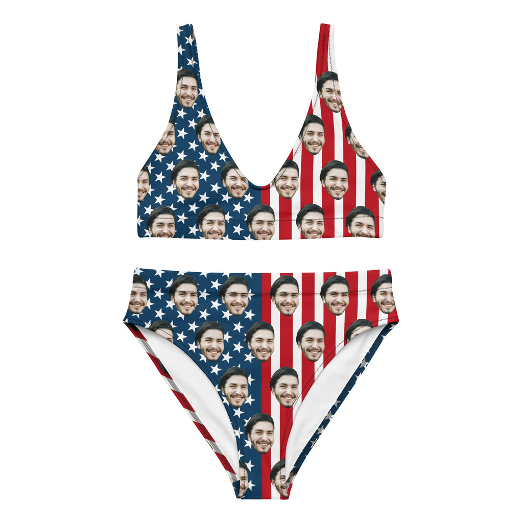 USA Flag Face Bikini Set