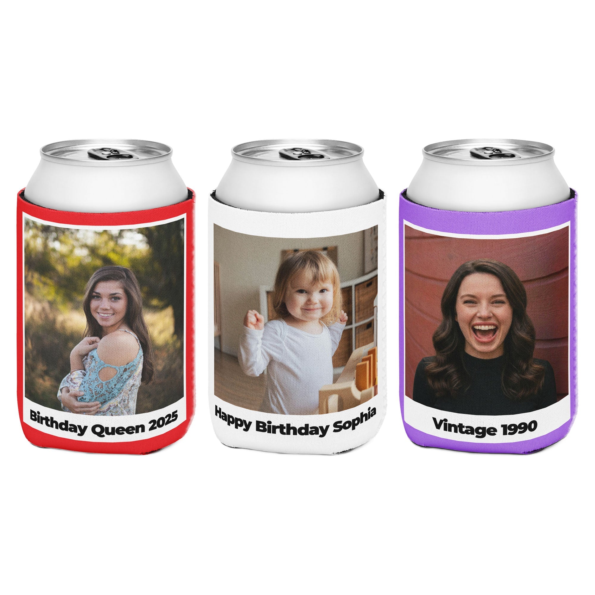Custom Photo Birthday Can Cooler
