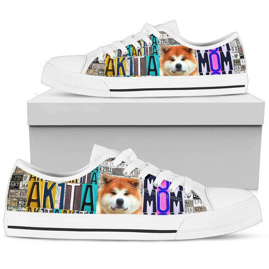Akita Mom Low Top Shoes For Women