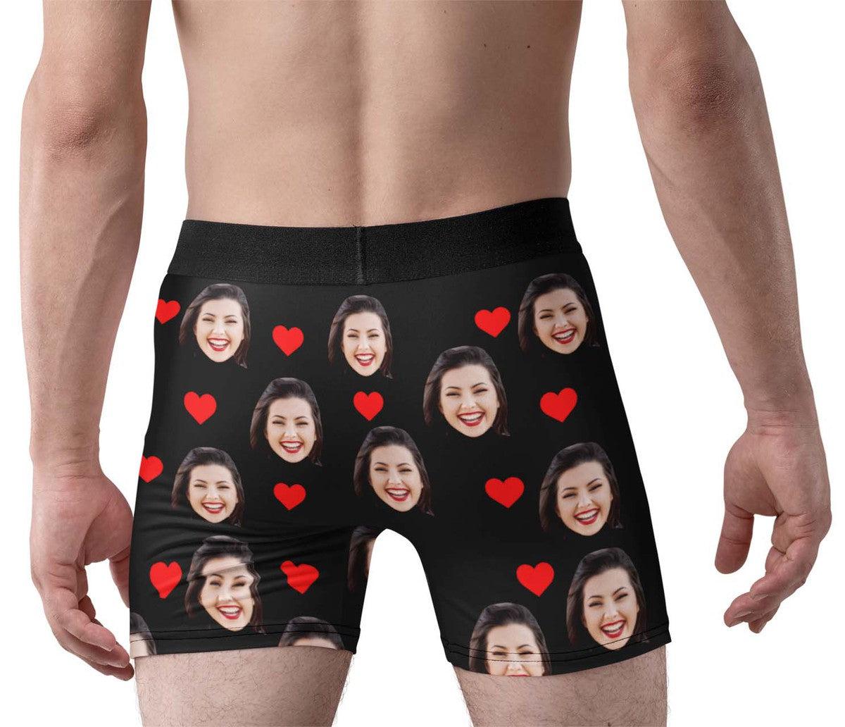 Custom Face Boxers With Text Secondary image