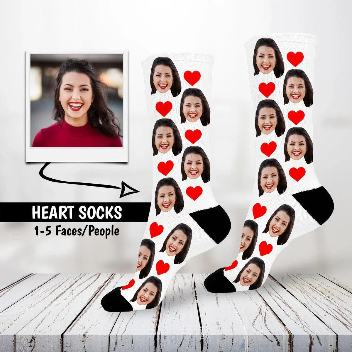 Custom Heart Socks Main image