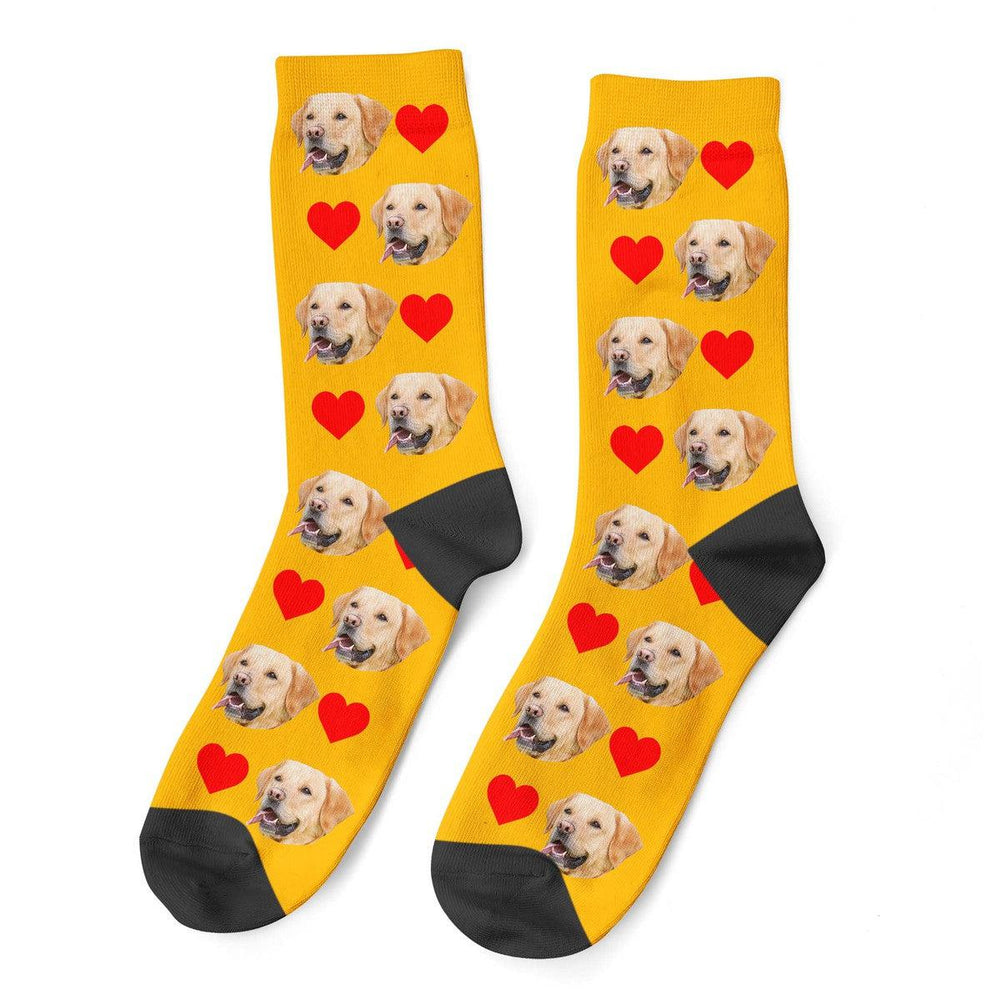 Personalized Dog Love Hearts Socks