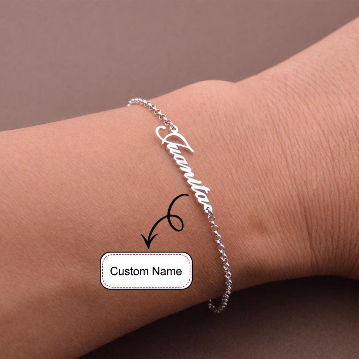 Personalized Minimalist Name Bracelet Main image