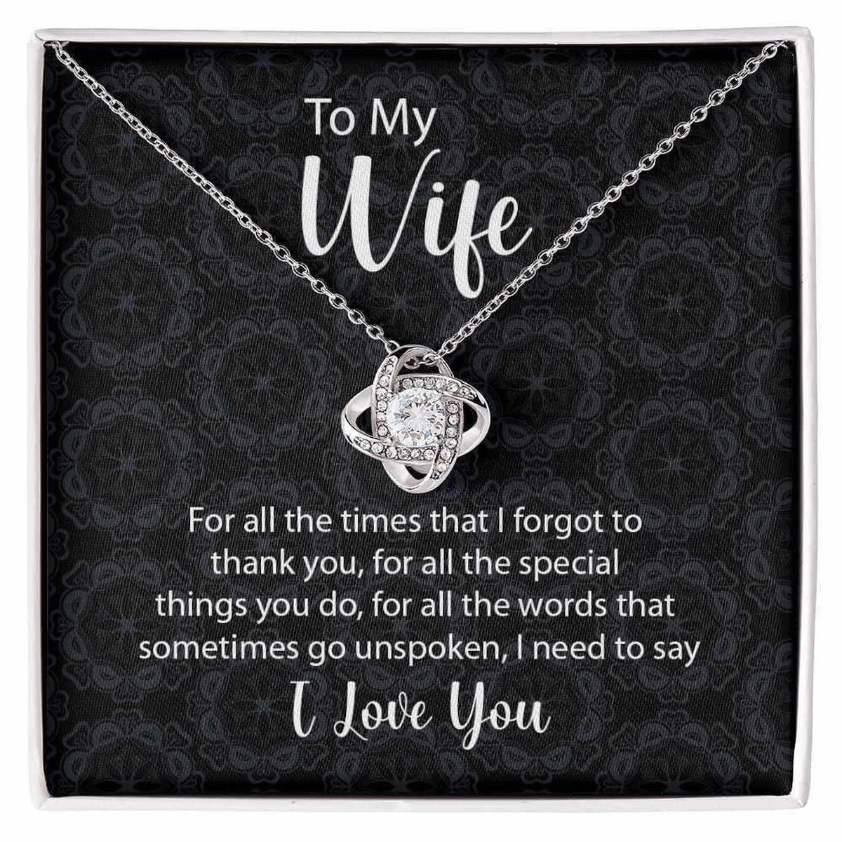 To My Wife Love Knot Necklace For All The Times Mes Main image
